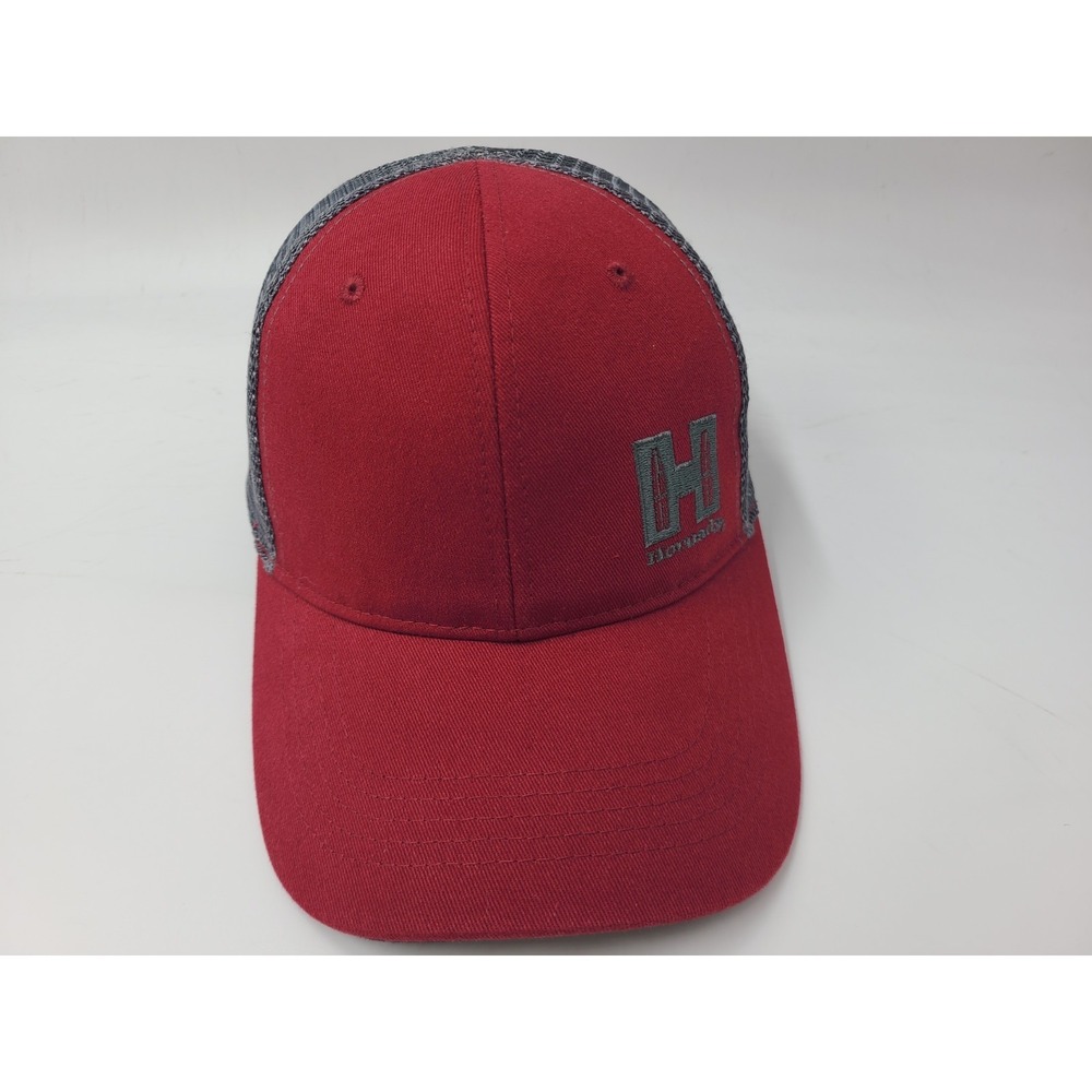 Hornady Mesh Trucker Snapback Hat Cap Rifle Ammunition Manufacturing Co Red Gray